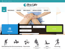 Tablet Screenshot of pro-lifesalud.com